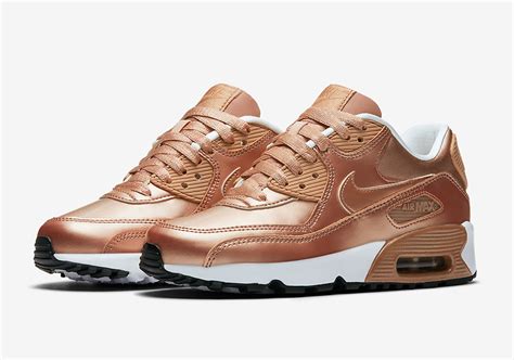 nike leder sneaker air max 90 in grau und bronze|nike air max 90 dimensions.